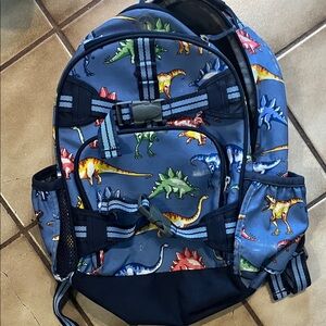 Pottery Barn Kids Blue Dinosaur Print Backpack